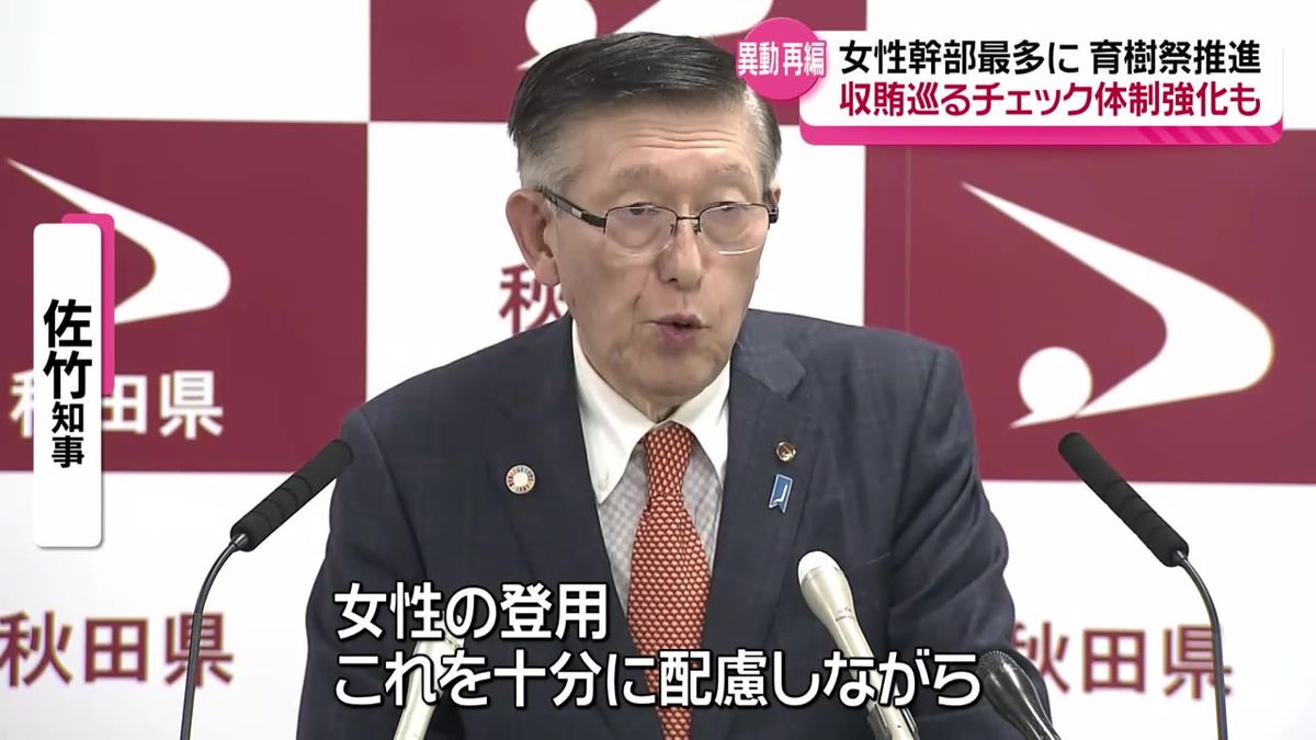 幹部職員の異動を発表  委託業務での収賄事件発生を受け建設部内に「業務指導課」を新設　秋田県
