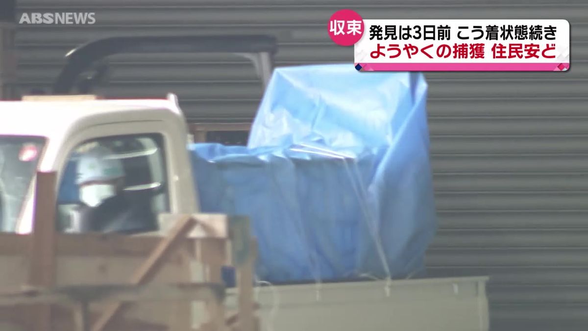 秋田市の会社倉庫に”居座り”のクマ　ようやく捕獲