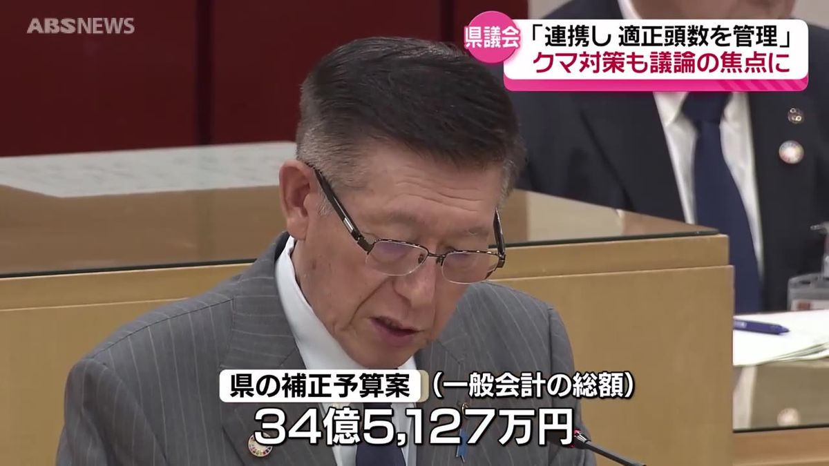 焦点はクマ対策　34億円あまりの補正予算案の審議始まる　秋田県・6月県議会