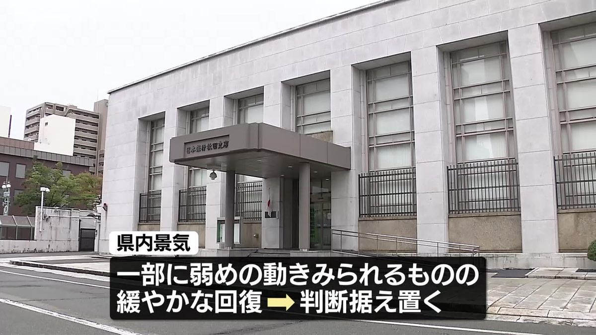 県内の景気動向　サービス業で好調も大きな回復の動きなく　3か月連続で据え置き