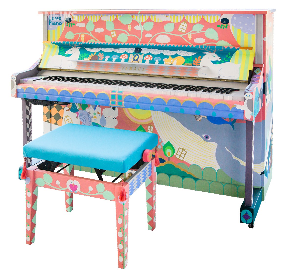 だれでも自由に弾ける！ カラフルなストリートピアノが秋田に上陸 5日