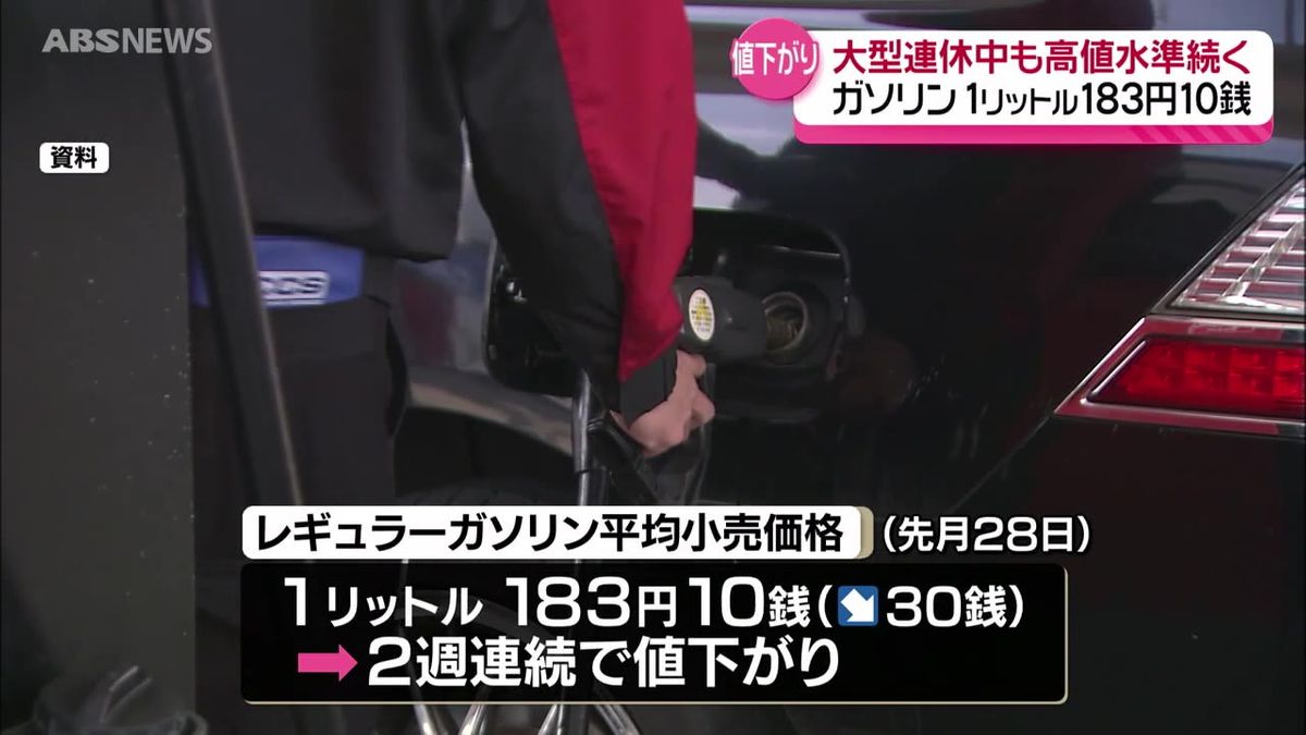 秋田県内のガソリン価格　2週連続で値下がりも依然高水準　今後も小幅な値下がりが続くか