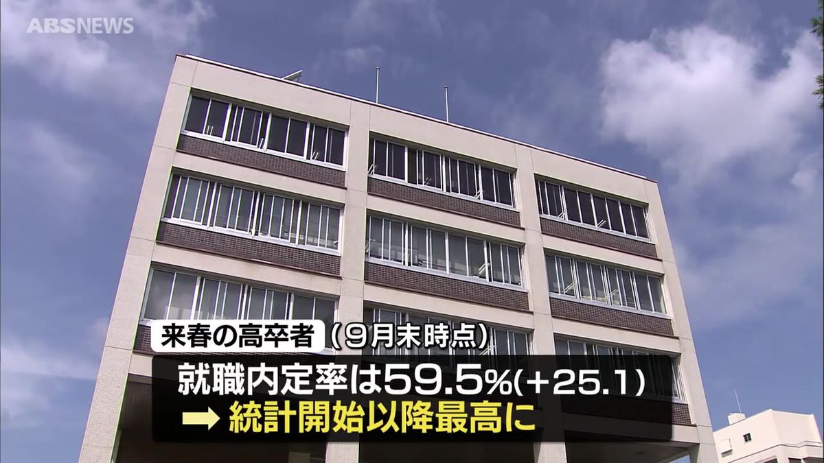 秋田県内の高校生の就職内定率　統計開始以来最高の59.5％　企業の採用意欲が高く