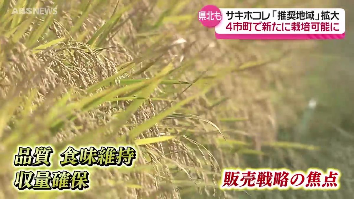 秋田県のブランド米「サキホコレ」を作付けできる推奨地域が拡大　県北部の４市町村でも栽培可能に