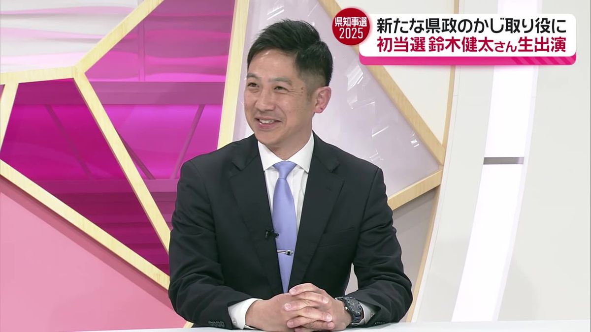 秋田県知事選挙を制した鈴木健太氏がABSnews every.スタジオ生出演　これからの県政運営などいまどんなことを考えているか深堀り！　