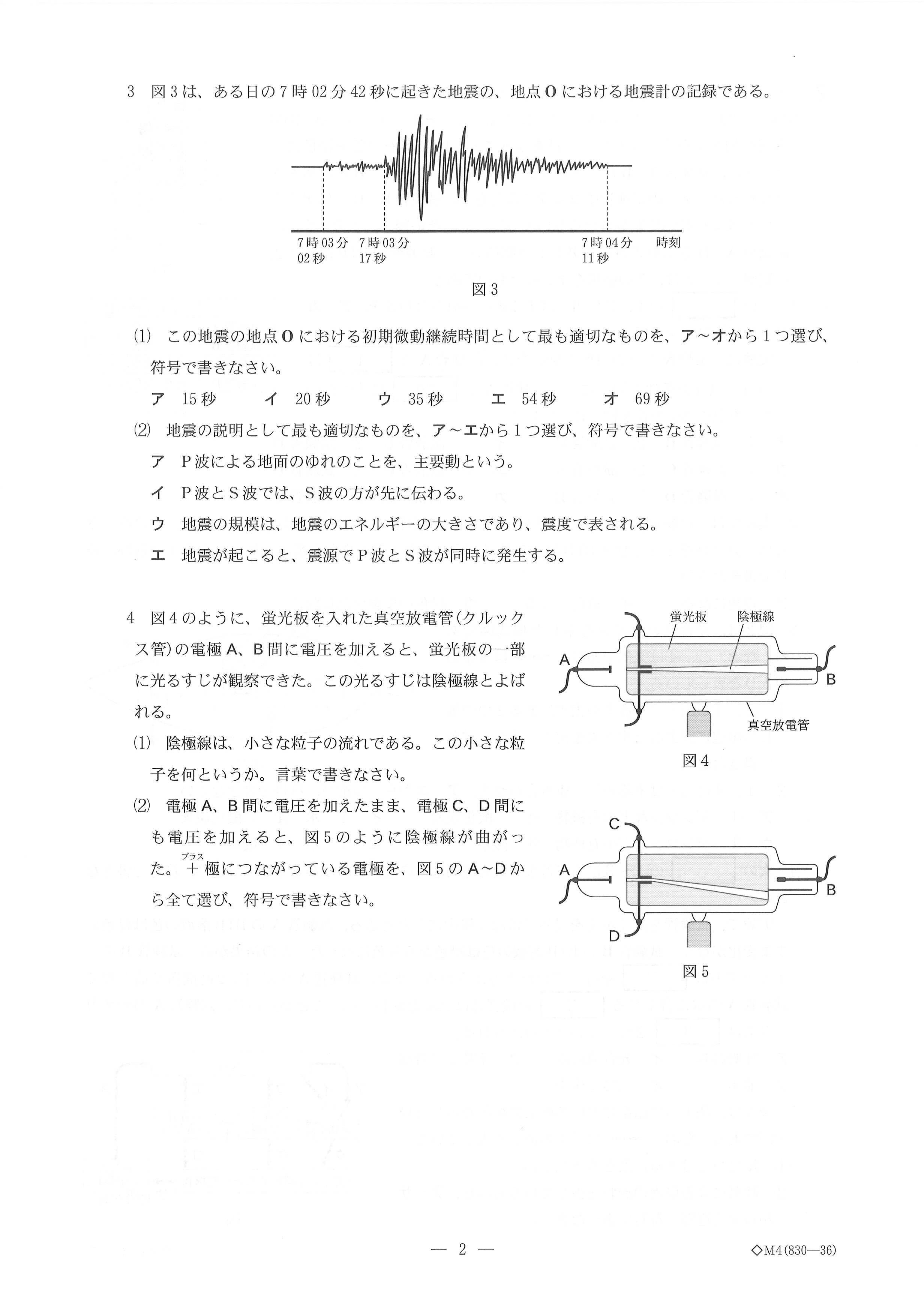 2026年度・岐阜県公立高校入試 問題・解答【理科】（2026年3月5日掲載