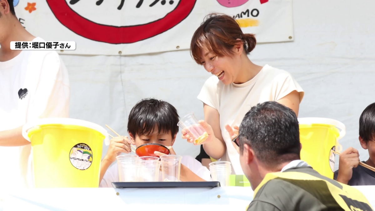 去年「四日市わんこひやむぎ大会」に出場したときの様子