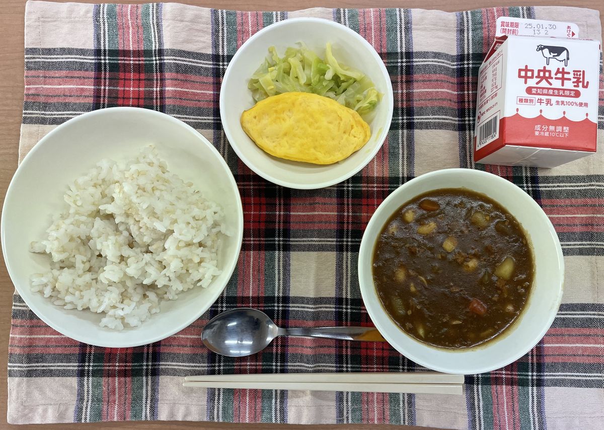 豊橋市内で提供されている学校給食の一例（豊橋市提供）