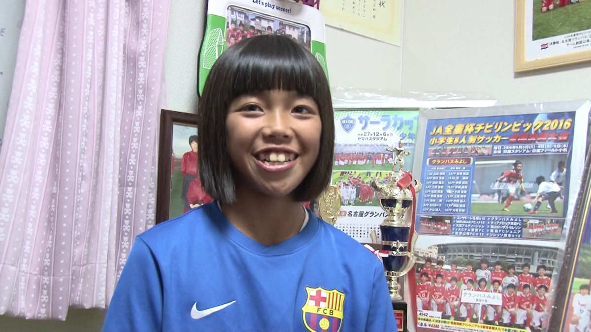 将来の夢を語る小学校6年生の谷川選手