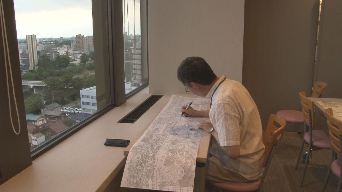  愛知・岡崎市在住のペン画家　ふるさとの風景を緻密なタッチで描く　38年前にも同じ場所から制作