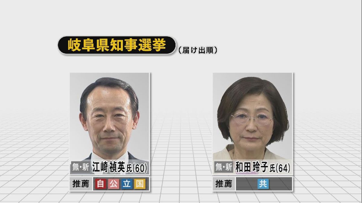 岐阜県知事選　新人2人が立候補　9日告示26日投開票　20年ぶりに新人同士の戦い