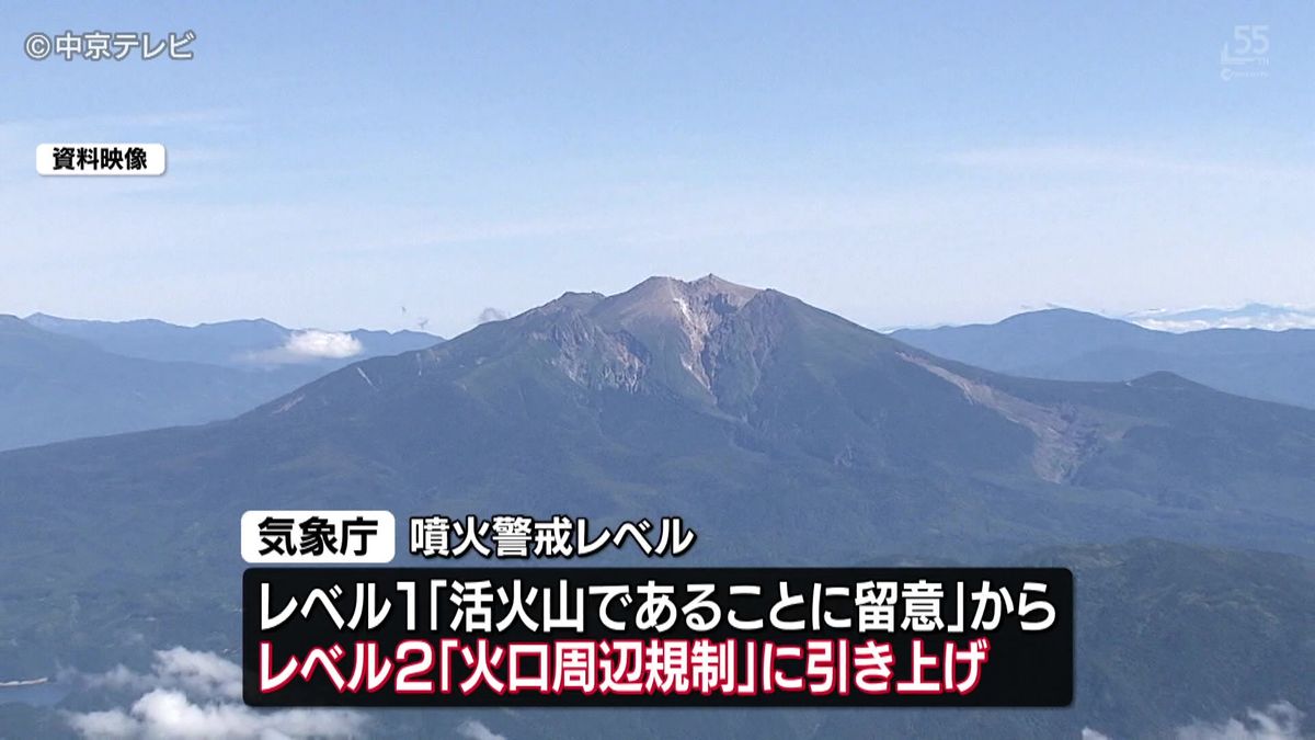 御嶽山の噴火警戒レベルを「1」から「2」に引き上げ　レベル2への引き上げは2022年以来　気象庁