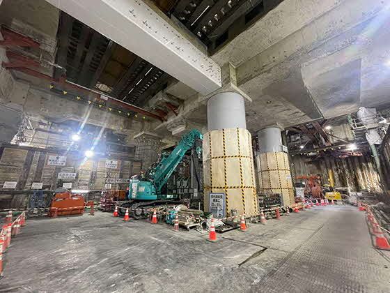 リニア・ターミナル駅（品川）工事現場（提供：JR東海）