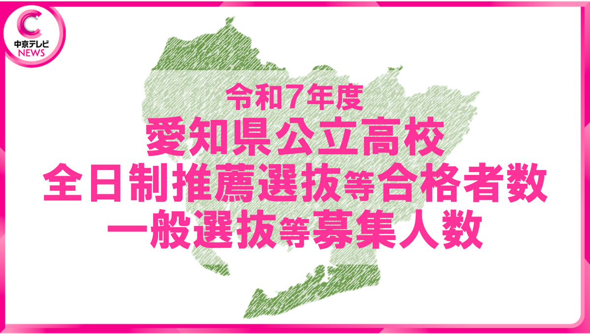 【2025年度・愛知県公立高校入試】「推薦選抜等の合格者数」と「一般選抜等の募集人員」を発表　学校別データ一挙公開