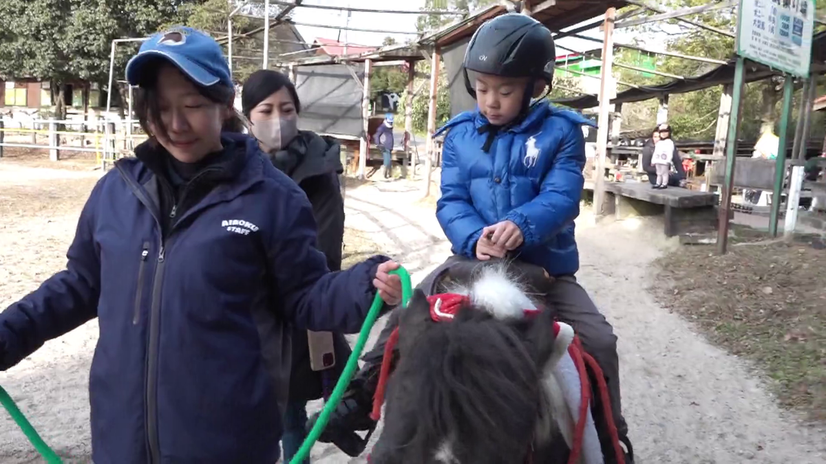 陵宗くんが初めての乗馬体験