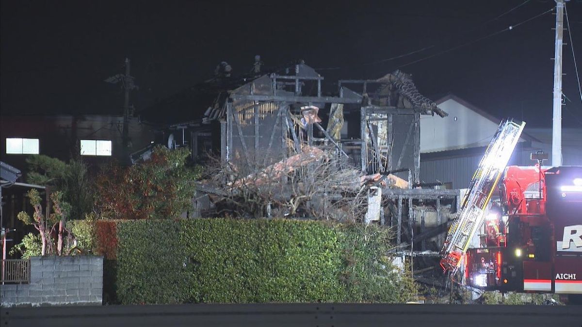 木造2階建ての住宅で火災　住人の女性（85）が死亡　愛知・西尾市