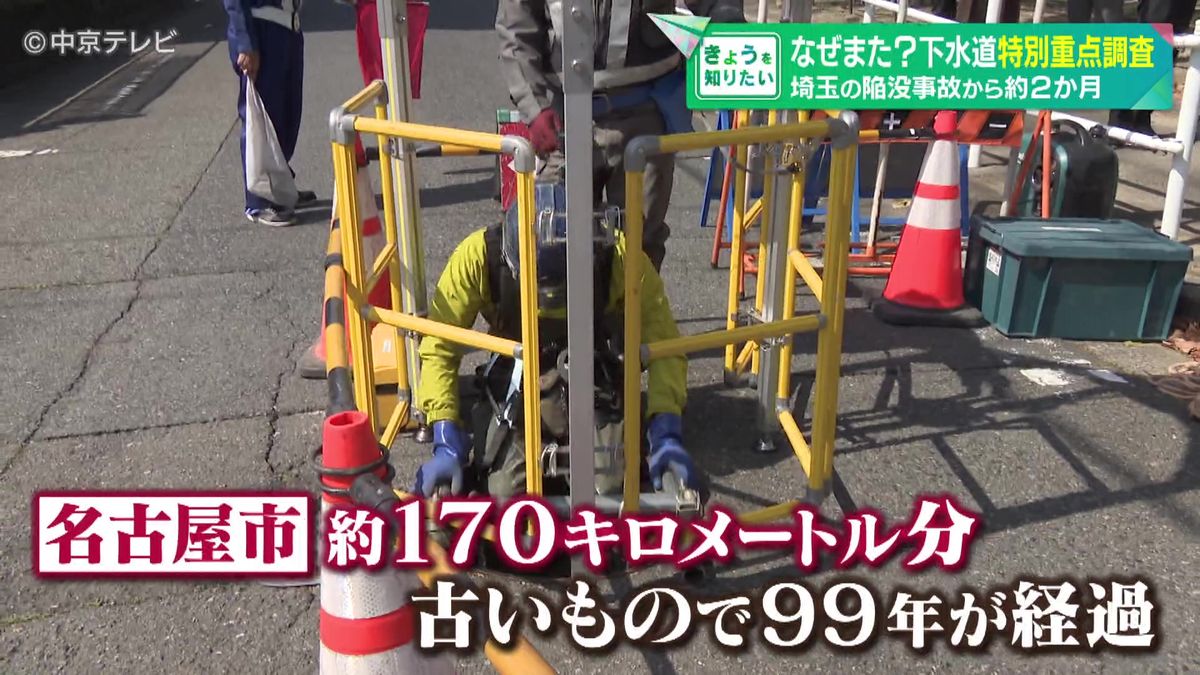 名古屋市で下水道特別重点調査　距離にして約170キロメートルが対象に　埼玉の陥没事故から約２か月