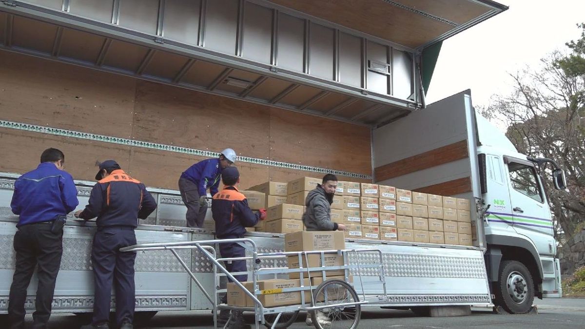 水や食料などの支援物資を被災地へ　愛知県　岐阜県