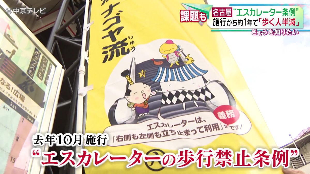 「エスカレーターは歩かないで」　“エスカレーター条例”施行から約1年で｢歩く人半減｣　AIで歩く人を検知し注意喚起するシステムの開発進める　名古屋市