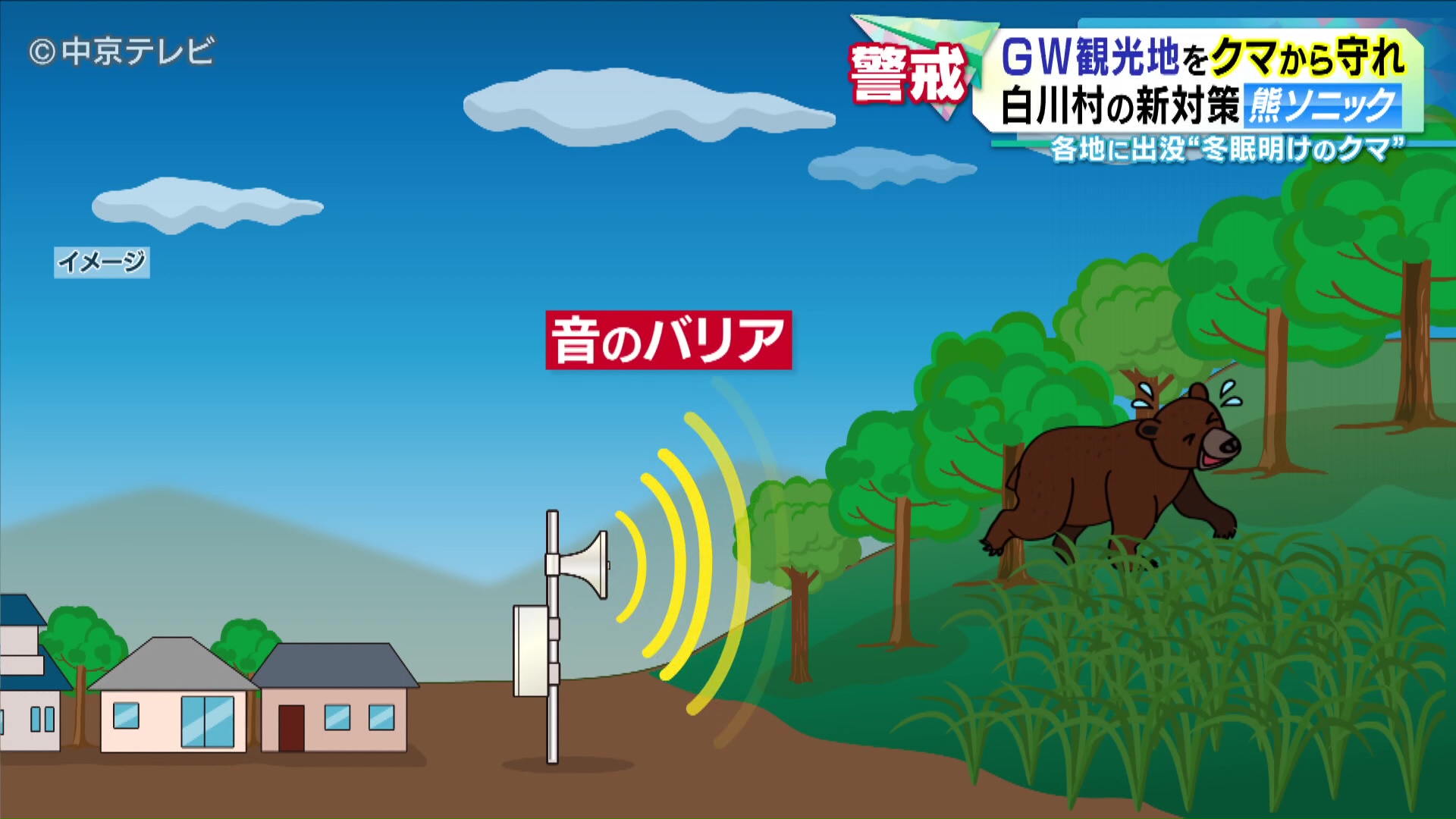 GW観光地をクマから守れ 白川村の新対策「熊ソニック」 各地に出没