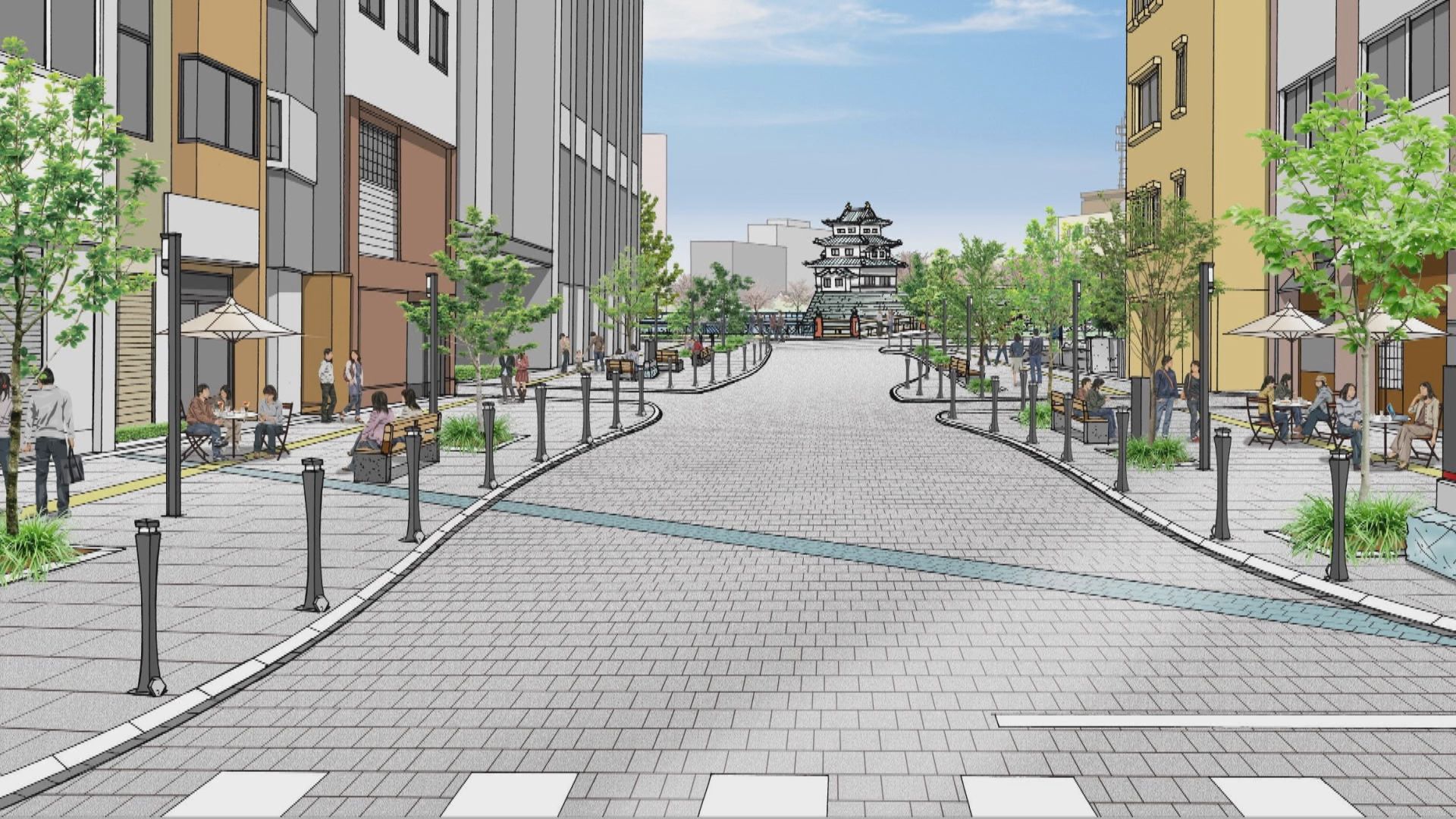 福井城「坤櫓」復元へ　堀の埋め立てに向け測量開始　完成は2029年度中の見込み　事業費40億円、丸岡城の天守を上回る大きさに