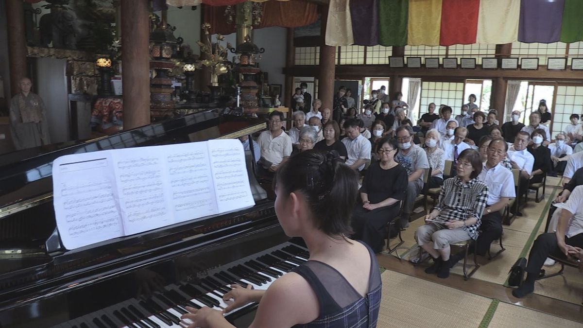 “被災ピアノ”寺の本堂に　能登半島地震から半年　取り戻した美しい音色　越前市深草･龍泉寺