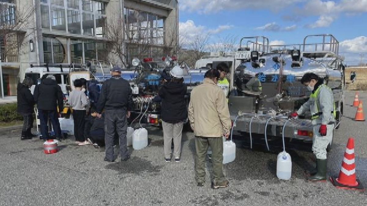 中能登町で給水支援など展開 下水道の復旧には時間を要する見込み 福井市企業局