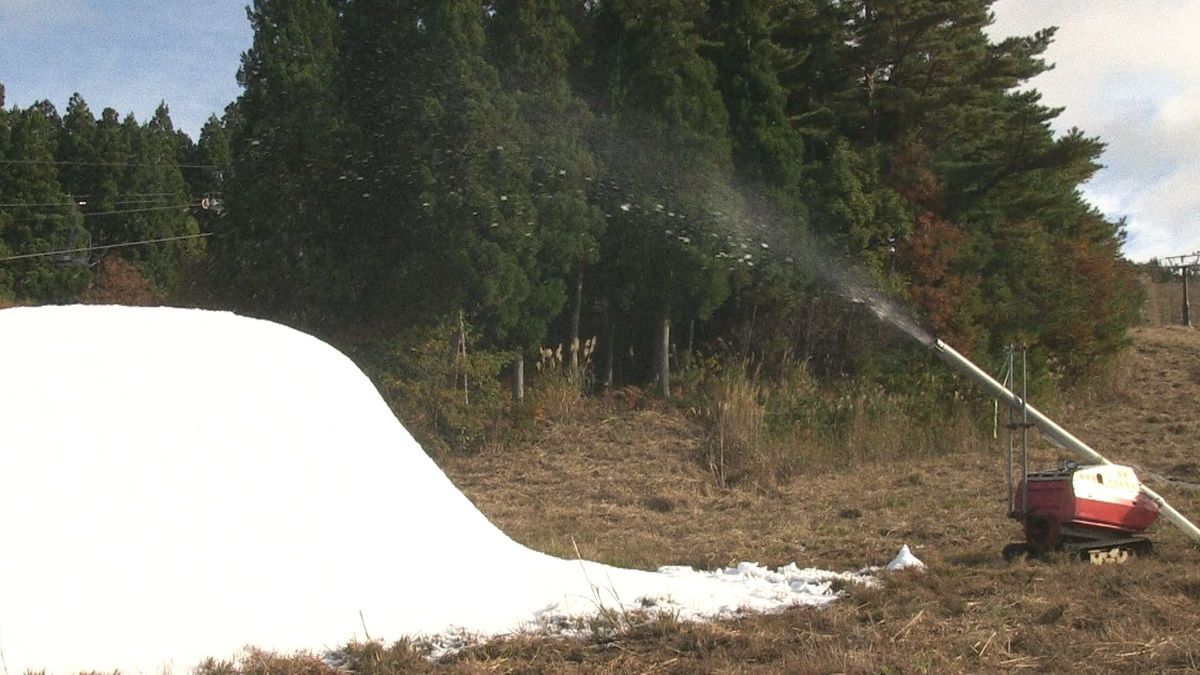 ゲレンデを雪景色に　スキージャム勝山、人工造雪機が本格稼働　開業後の初シーズンで関東圏やインバウンド期待