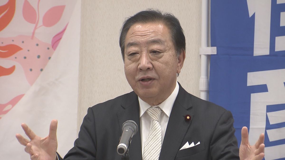 立憲民主党・野田代表「地方から政治の変革を。福井での衆院選の結果は快挙」　越前市内で演説　県議の補欠選と参院選の候補者を激励　