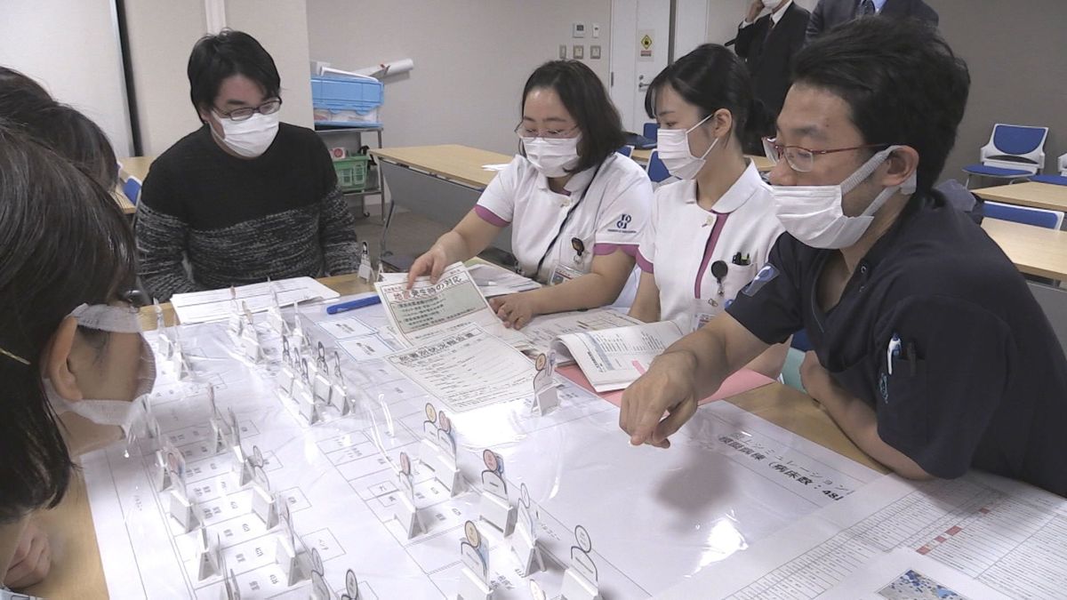 患者のスムーズな避難　看護師ら図上演習で連携確認　福井大学医学部附属病院　防災力の向上図る