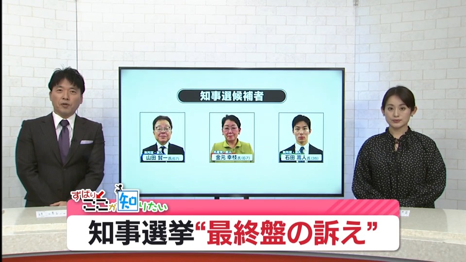 【福井県知事選挙】最終盤の訴えに密着 各候補者の重点政策とは 真冬の政治決戦、まもなく投票日
