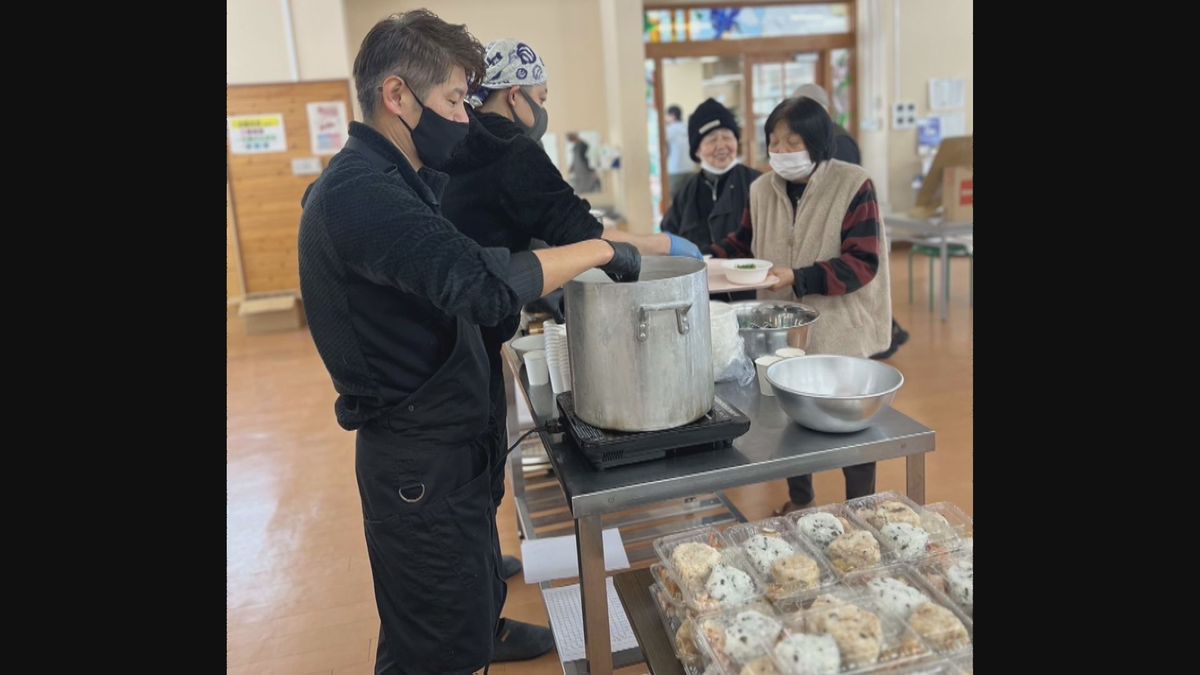 被災地に温かい食事を　ミシュラン店の料理人ら七尾市で炊き出し　へしこや里芋など福井の味届ける