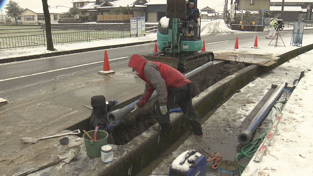 水道管の取り換え進む 地震に備え耐震性の高いタイプに 全体の約3割で工事完了 坂井市
