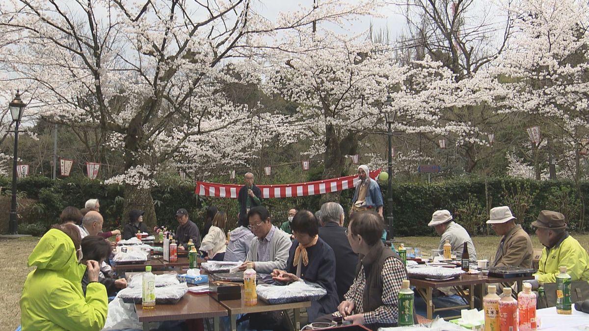 福井市･足羽山では桜が見頃に　"大人の遠足"盛り上がる　春らしい陽気、県内各地で20度超え