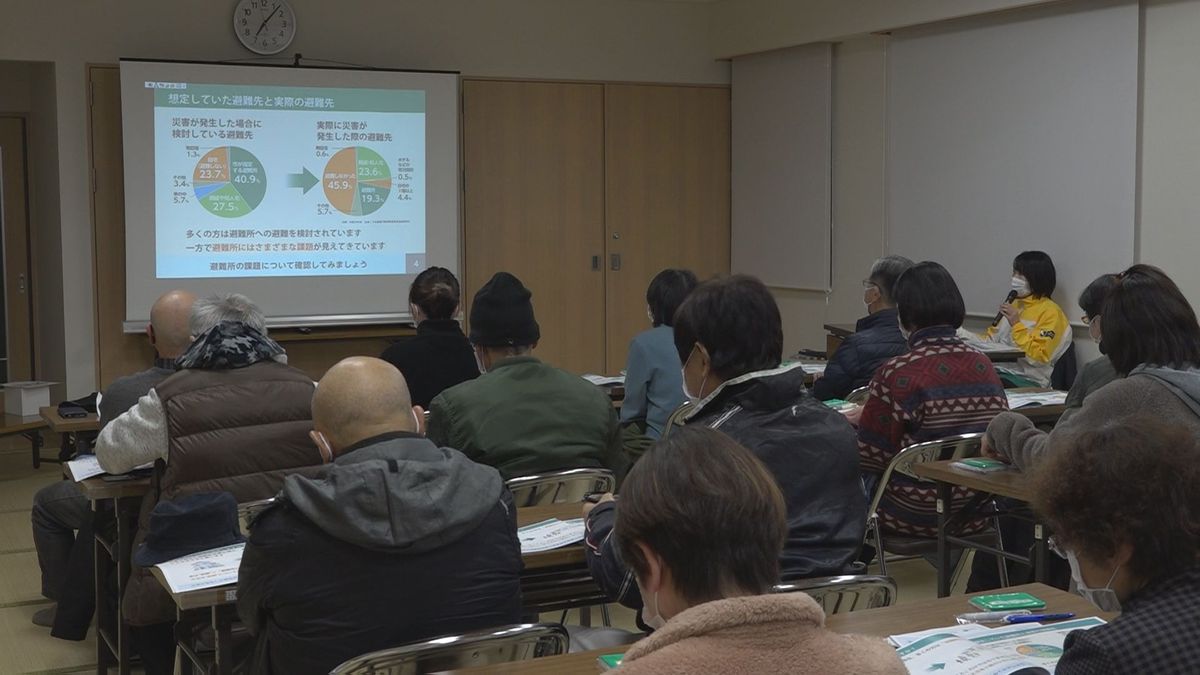 大野市和泉地区で防災講座 自宅で行う「在宅避難」 防災意識を高めて