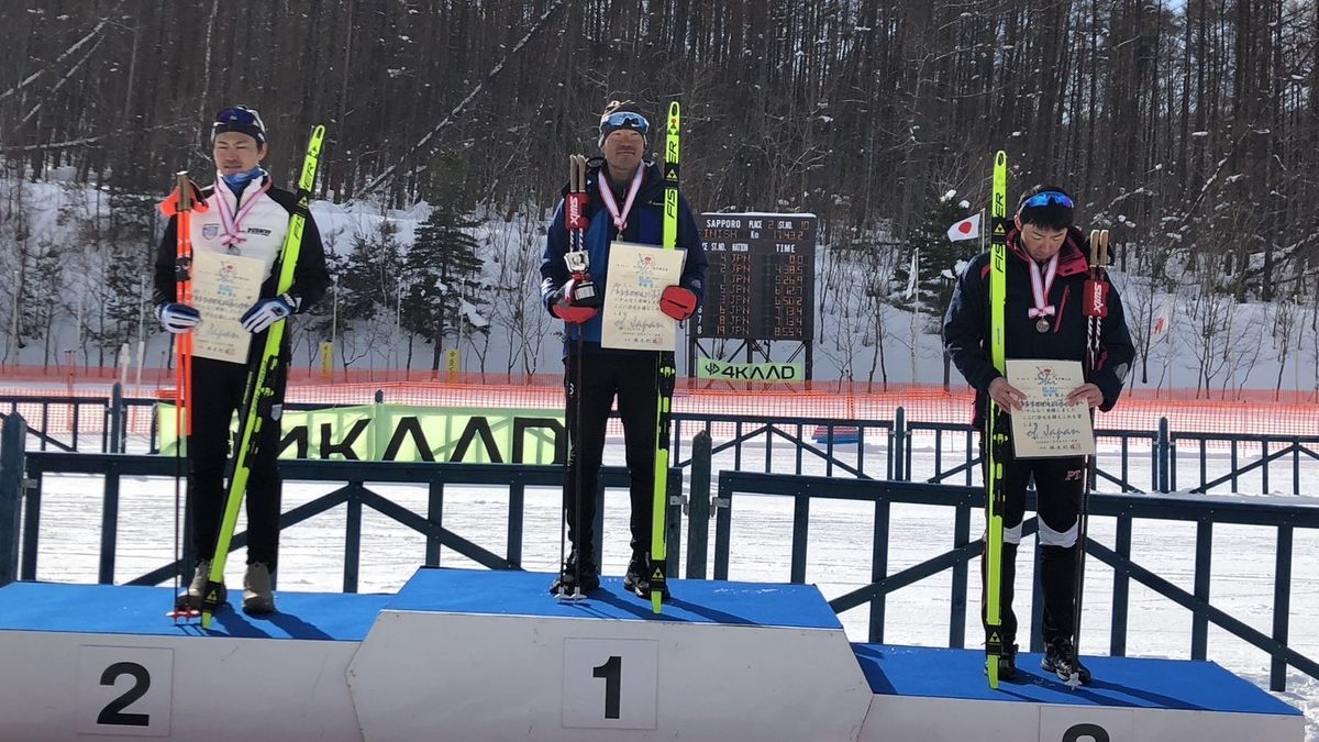 宇田崇二選手(勝山高教員)が3冠達成　全日本スキー選手権　クロスカントリー競技