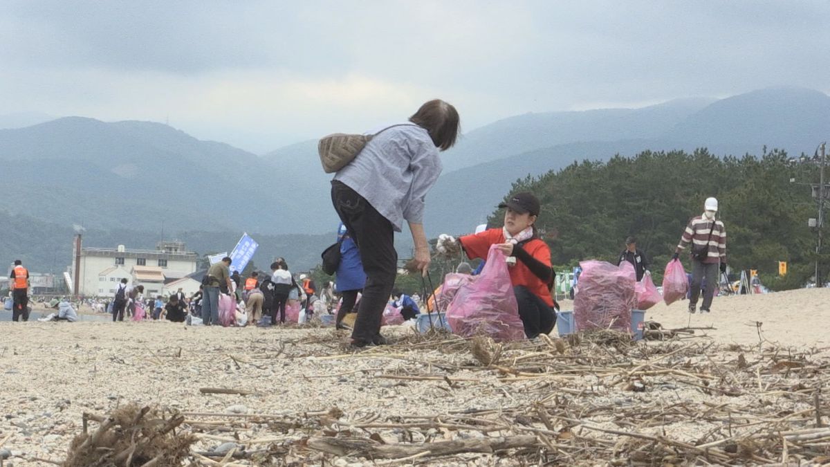 敦賀、気比の松原で清掃活動　6月は環境月間　「ポイ捨ては絶対にしない」　参加者は美化意識を高める