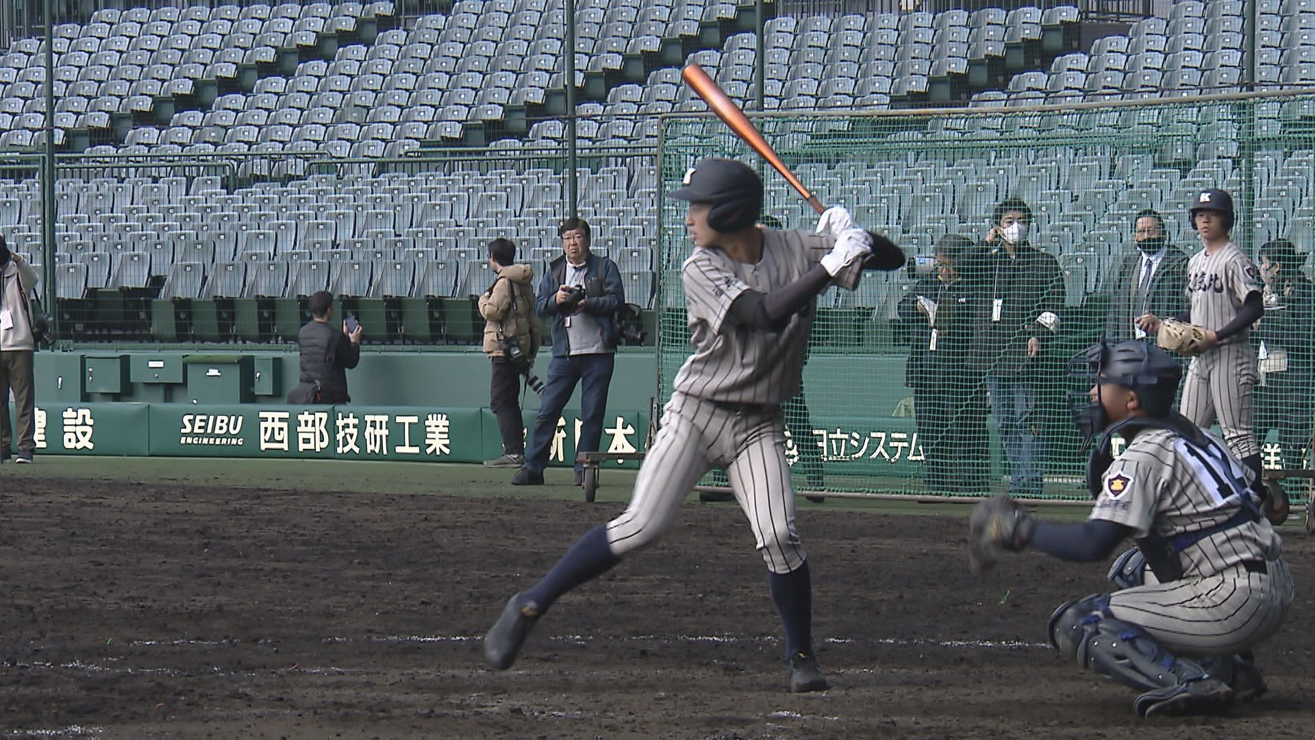 敦賀気比が甲子園練習 センバツ高校野球、18日開幕 西口主将「全国制覇