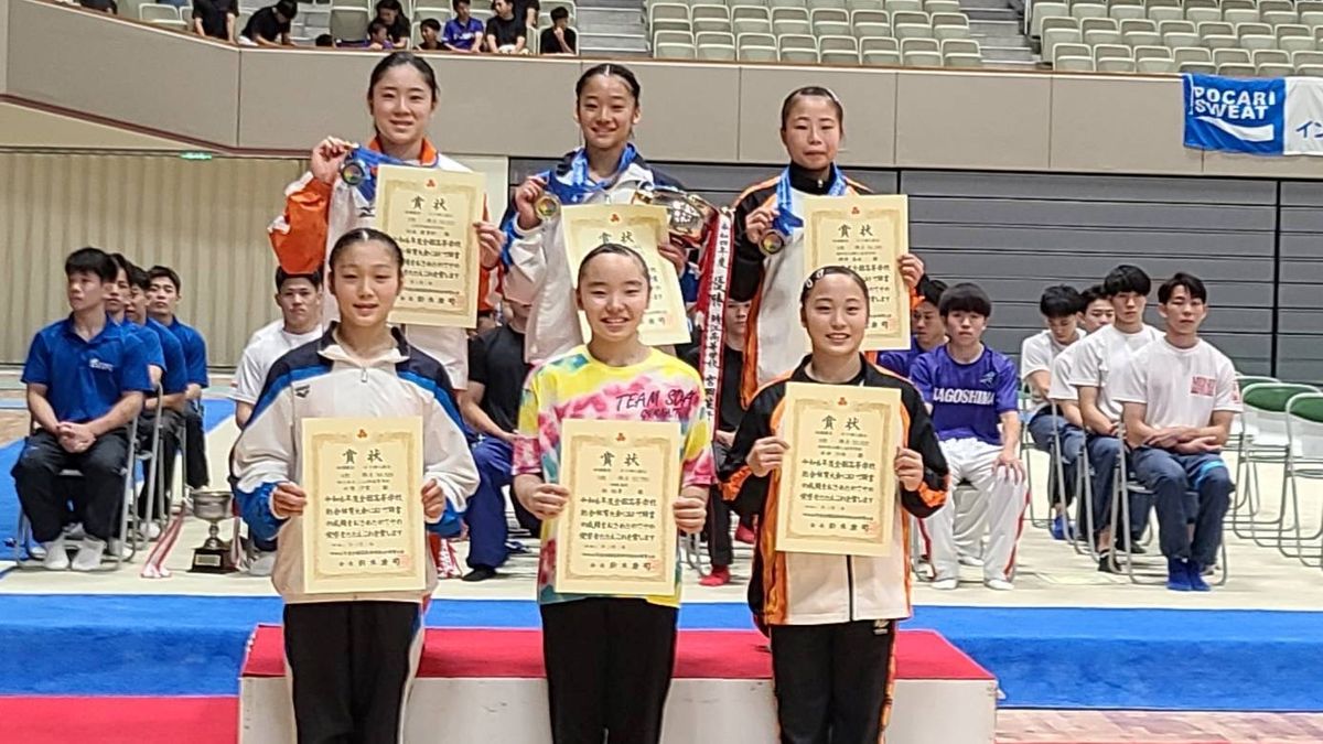 インターハイ体操女子団体 鯖江が2年連続準優勝 個人種目別で優勝相次ぐ