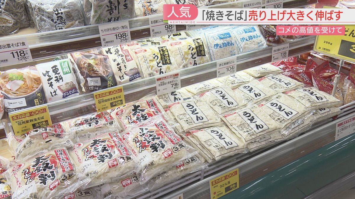 麺類が売り上げアップ