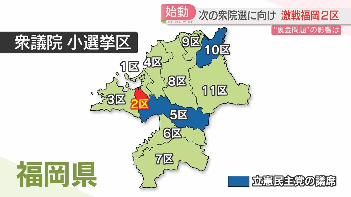 【福岡2区】裏金問題…自民党が全敗した衆院補選　福岡の“激戦区”ではGWに与野党の動き活発