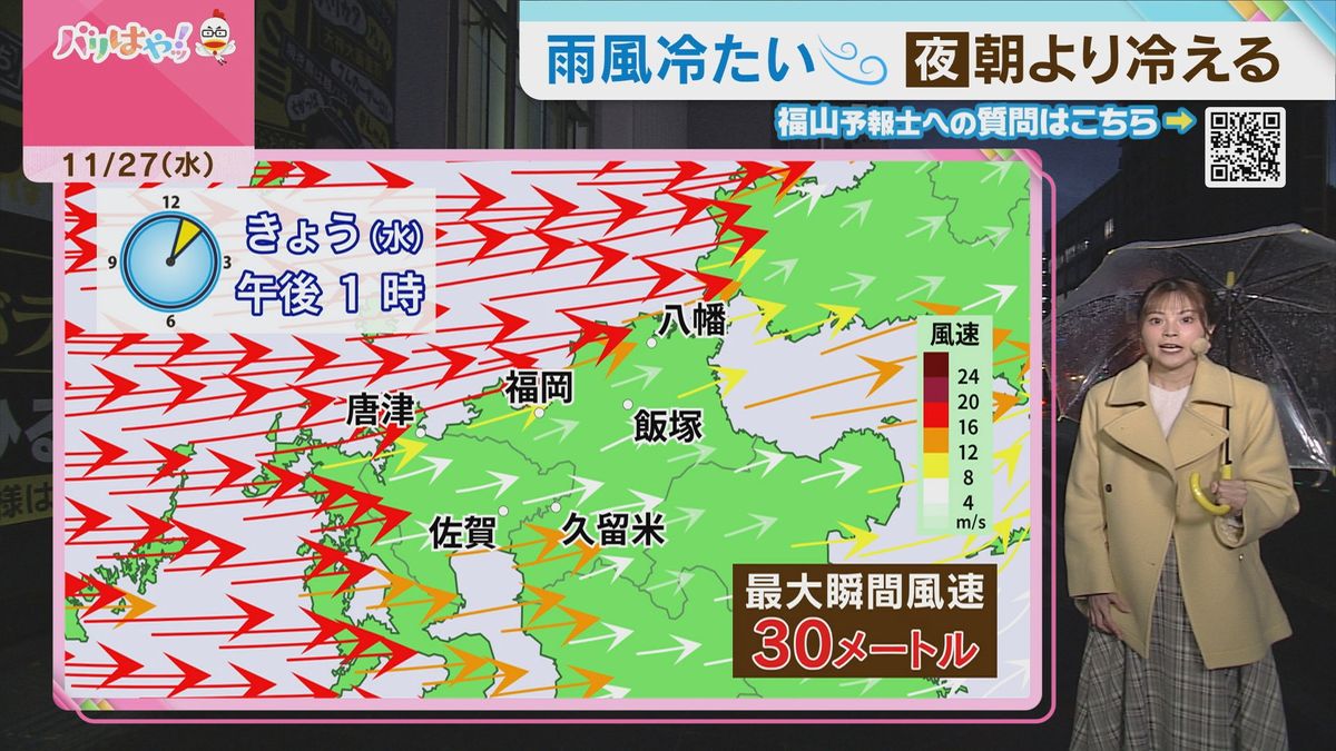 福山気象予報士のお天気情報　バリはやッ!　11月27日