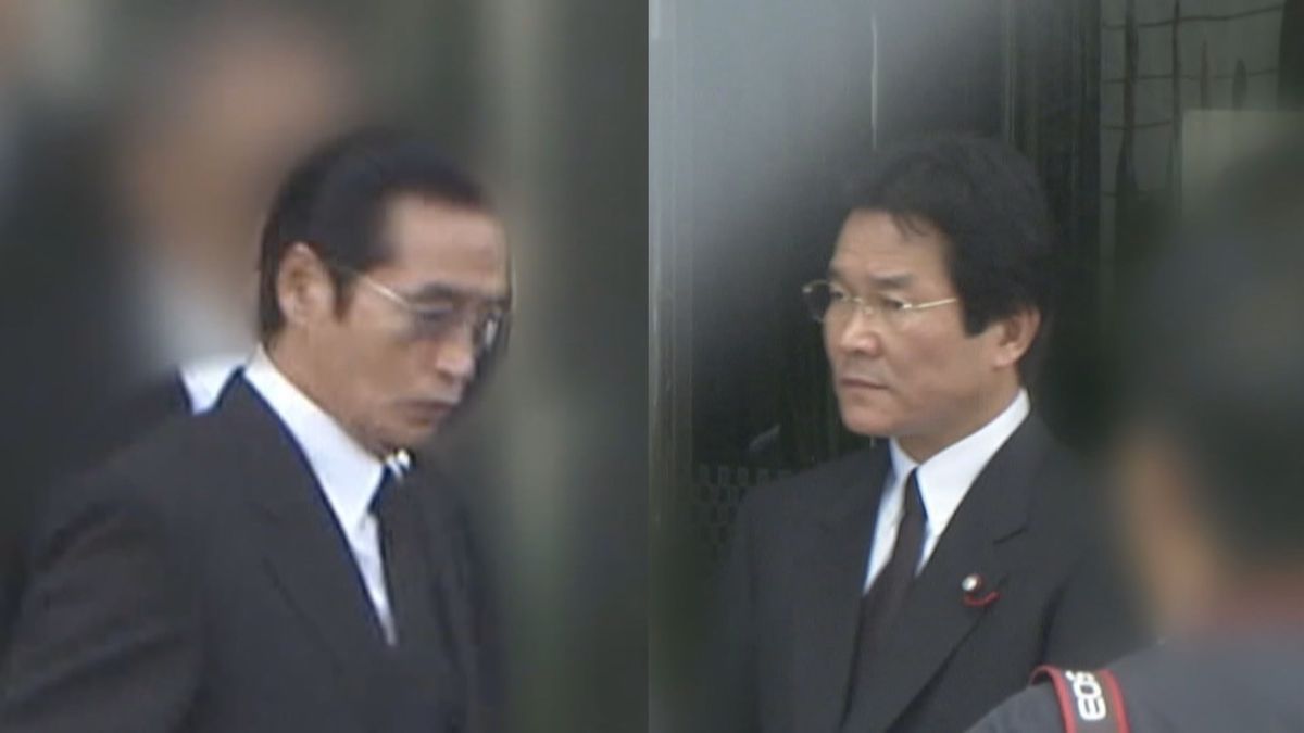 野村被告（左）と田上被告（右）