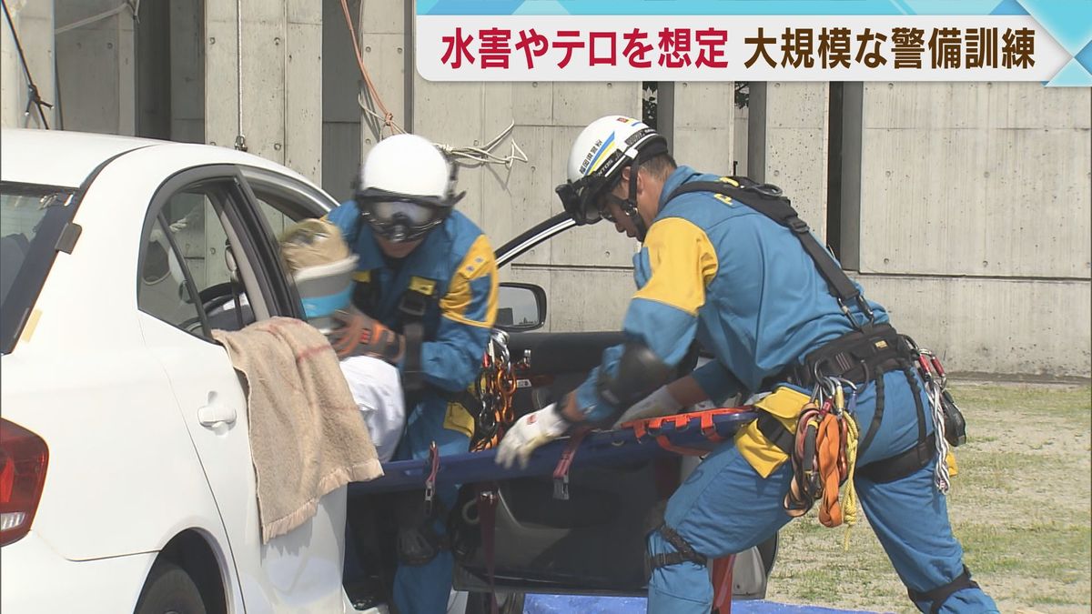 福岡県警が大規模警備訓練　梅雨を前に水害を想定　 