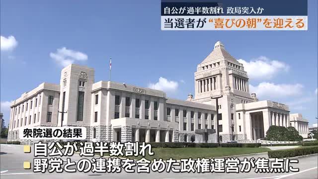 当選の実感が沸く？衆院選から一夜明け福島県内の当選者は