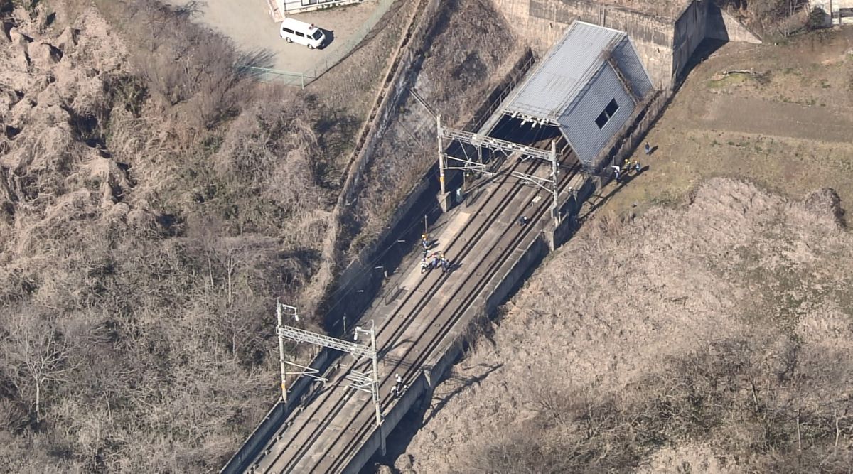 【空撮】人身事故があった現場　二本松市・福島