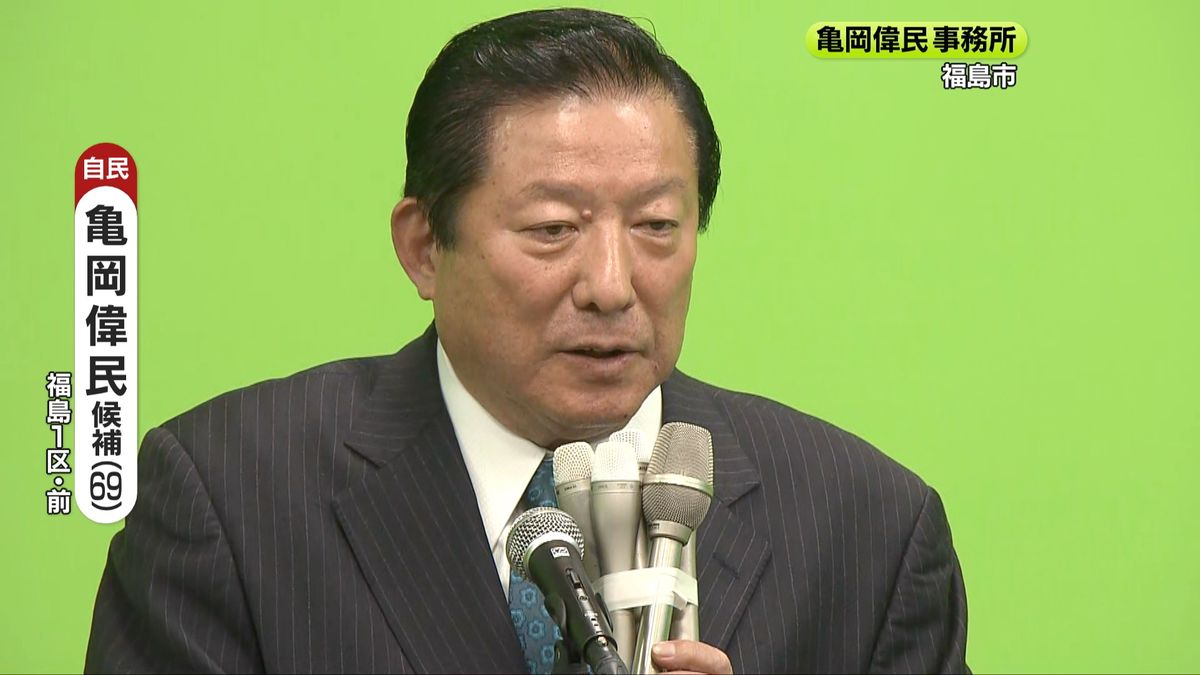 【衆院選】福島１区　亀岡氏が敗戦の弁「不記載議員という仲間に入れられ残念」