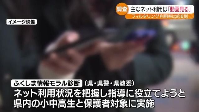 福島県の子どものスマートフォン所持率は？小学生２４％、中学生７０％　県が調査結果発表