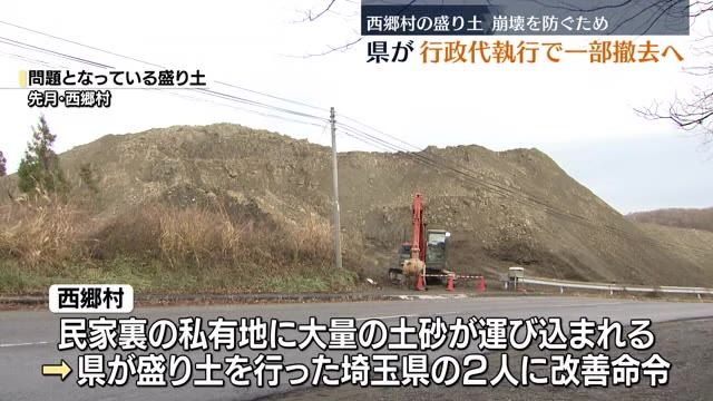 「対策を行う見込みがない」民家裏の盛り土問題　県が行政代執行で撤去へ