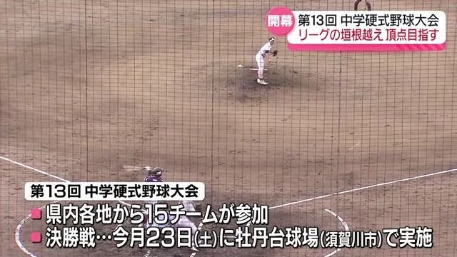 初日から熱戦繰り広げられる　中学硬式野球大会　福島県